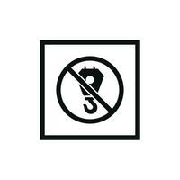 Do not use hooks packaging mark icon symbol vector