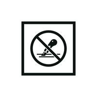 Do not use cutter packaging mark icon symbol vector