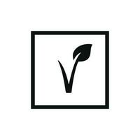 vegano embalaje marca icono símbolo vector
