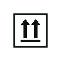 This way up packaging mark icon symbol vector
