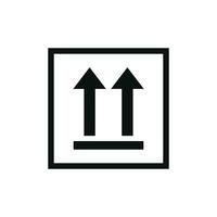 This way up packaging mark icon symbol vector