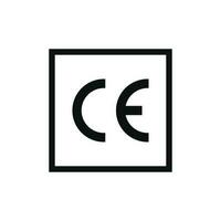 CE mark packaging icon symbol vector