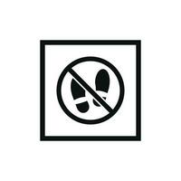 Do not step packaging mark icon symbol vector