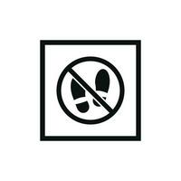 Do not step packaging mark icon symbol vector