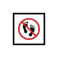 Do not step packaging mark icon symbol vector