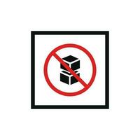 Do not stack packaging mark icon symbol vector