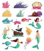 Underwater World Set vector