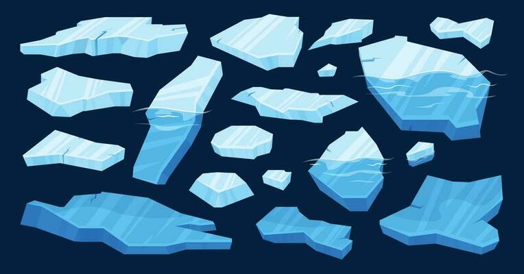 Frozen Arctic Cracked Ice Background