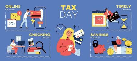 Tax Day Form Infographics vector