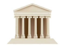 Realistic Building With Columns vector