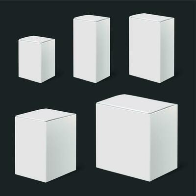Realistic Boxes Mockup Set