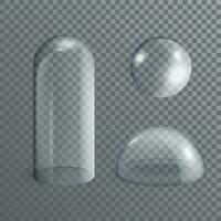 Protective Bubble Shields Realistic Set vector