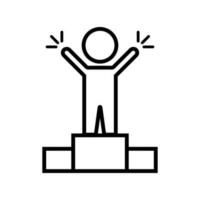 Winner icon standing on the podium. Vector. vector