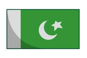 Modern Pakistani flag. Islamic State. Pakistan. Vector. vector