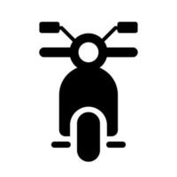 Front motorcycle silhouette icon. Scooter. Vector. vector
