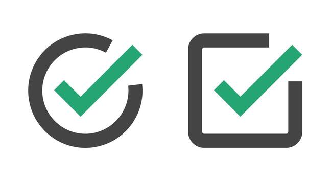 redondo caja y cuadrado caja icono colocar. vector. vector