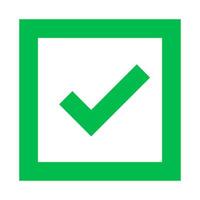 Green checkbox. Input box. Vector. vector