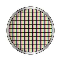 Flat design silicon wafer icon. Vector. vector