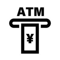 Drawer of Japanese yen. Drawer icon for Japanese yen banknote from ATM. Vector. vector