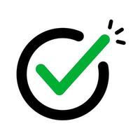 Pop check mark icon. Emphasization check box. Vector. vector