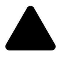 Triangle silhouette icon with rounded corners. Triangle shape. Vector. vector