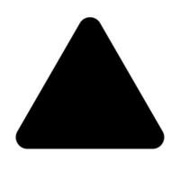 Triangle silhouette icon with rounded corners. Triangle shape. Vector. vector