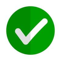 Modern circle green check mark. Vector. vector