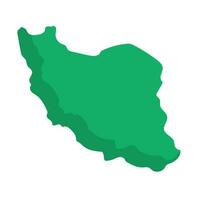 Flat design Iran map icon. Vector. vector