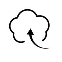Simple cloud upload icon. Cloud web. Vector. vector