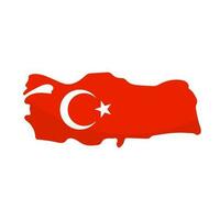 Turkey flag design Turkey map icon. Vector. vector