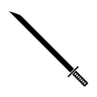 katana silueta icono. japonés espada. vector. vector