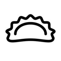 Simple dumpling icon. Gyoza. Vector. vector