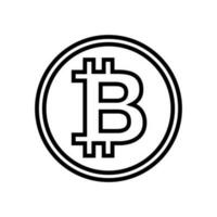 Simple bitcoin icon. Cryptocurrency. Vector. vector