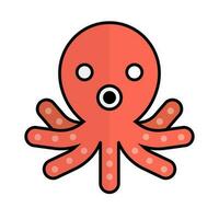 Flat design octopus icon. Vector. vector