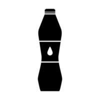 Plastic bottle silhouette icon. Drink bottle. Beverage. Vector. vector