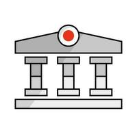 Bank of Japan or Japanese government icon. Vector. vector