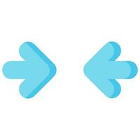 horizontal contract arrow vector flat icon