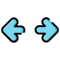 horizontal expand arrow vector filled icon