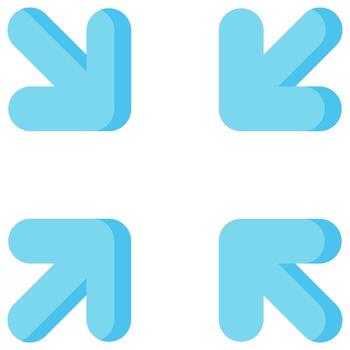 exit fullscreen arrow vector flat icon