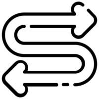 connector arrow vector outline icon