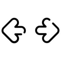 horizontal expandir flecha vector contorno icono