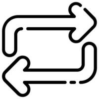continuous arrow vector outline icon