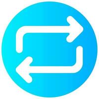 continuous arrow vector gradient round icon