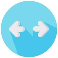 horizontal expand arrow vector round flat icon