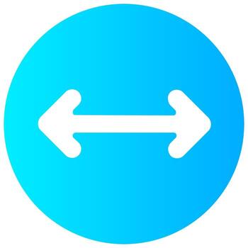 horizontal size arrow vector gradient round icon