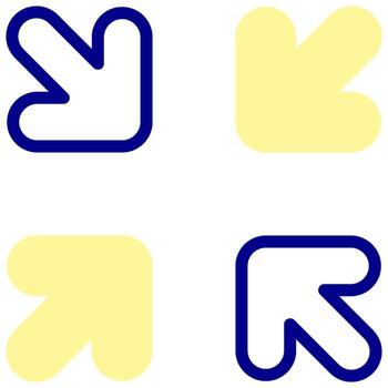 salida pantalla completa flecha vector icono