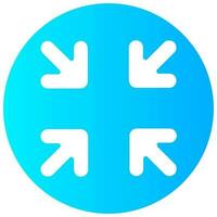 salida pantalla completa flecha vector degradado redondo icono