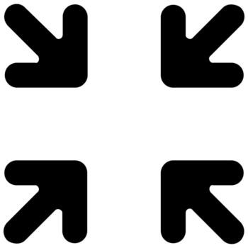 exit fullscreen arrow vector icon