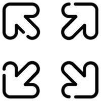 fullscreen arrow vector outline icon
