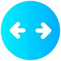 horizontal expand arrow vector gradient round icon